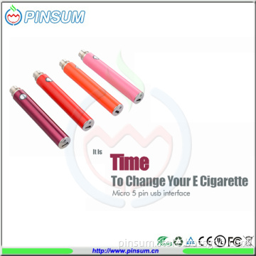 Factory Price E Cigarette Battery Match All 510 Atomziers Evod USB Passthrough Battery